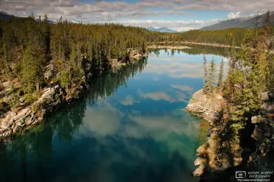 Horseshoe Lake in Jasper National Park, Alberta, Canada, gets its name from its distinctive shape.