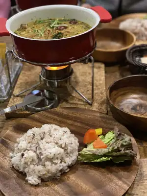 Medicinal Soup Curry at Cafe de Cuore in the Maenocho area of Itabashi Ward in Tokyo, Japan.