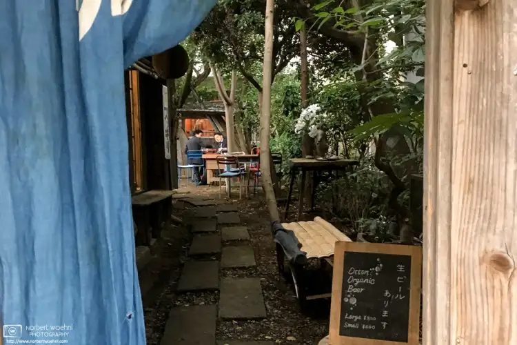 On a walk around the Daikanyama area in Tokyo, Japan, I came across this small hidden stand selling organic beer.