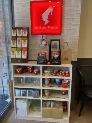 Austrian items for sale at Cafe Teeblatt in Gotanda, Tokyo, Japan.
