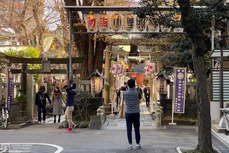 Hatsumōde (first Shrine visit of the New Year) at Ono Terusaki Jinja in the Taito Ward of Tokyo, Japan.