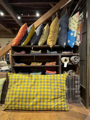 Interior detail from Kanazawaya, a bedding store in Takasaki, Gunma Prefecture.