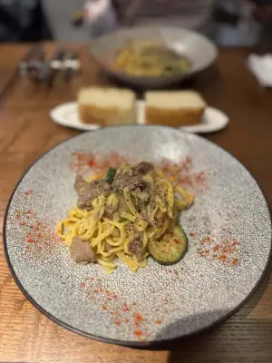 Main pasta dish at Casa del Sorriso, an Italian restaurant in the Nihonbashi area of Tokyo, Japan.