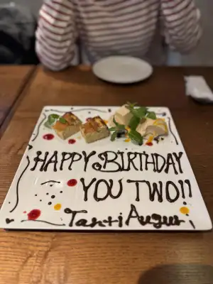 Dessert plate at Casa del Sorriso, an Italian restaurant in the Nihonbashi area of Tokyo, Japan.