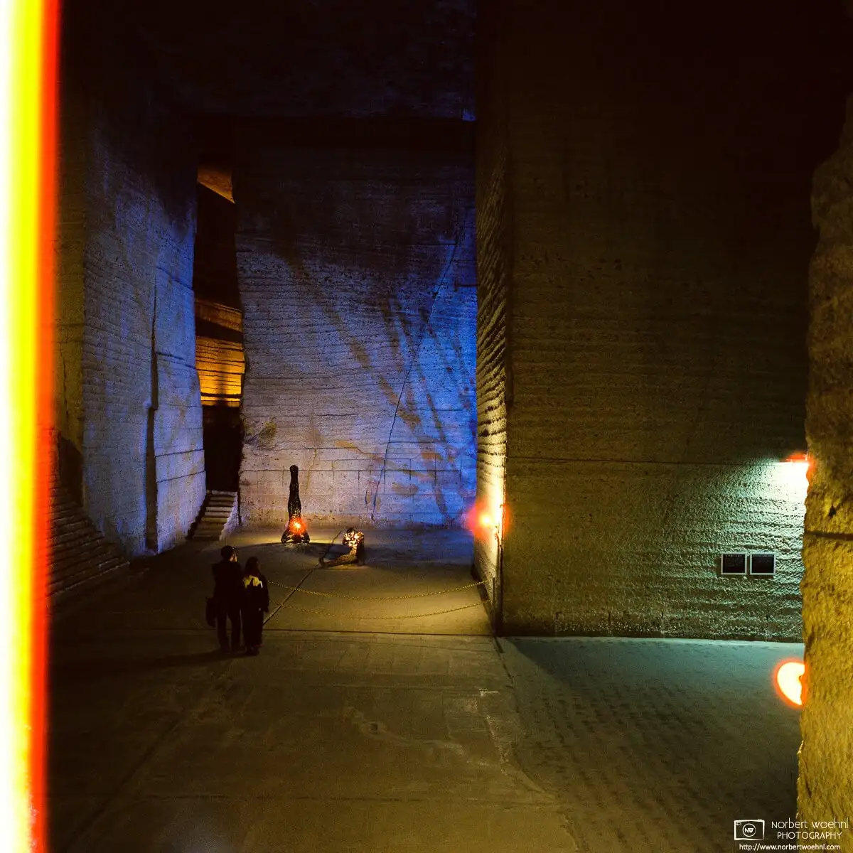 Visitors at Oya History Museum, a space built inside a massive former stone quarry in northwestern Utsunomiya, Japan.