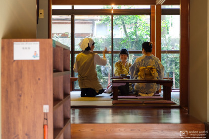 Glimpse into a Teahouse, Higashi Chayagai, Kanazawa, Japan Photo