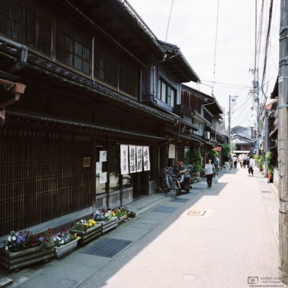 Higashi Chayagai Side Street Angle, Kanazawa, Japan Photo