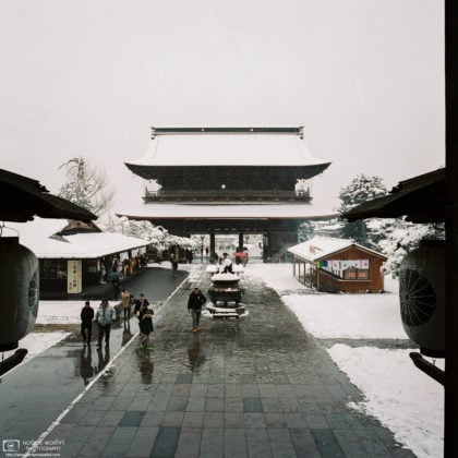 Winter Snow at Zenkoji Temple, Nagano, Japan Photo