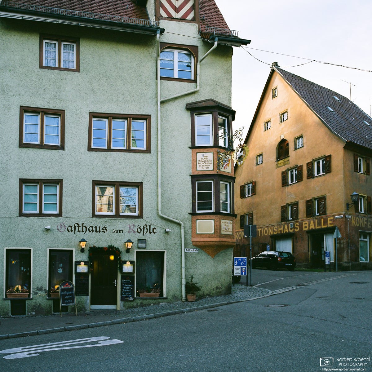 A photo of the "Rößle" in Rottweil, Germany - this building has been home to a restaurant since the late 17th century.