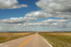Endless prairies and fluffy clouds along State Highway 29 near Mitchell, Nebraska.