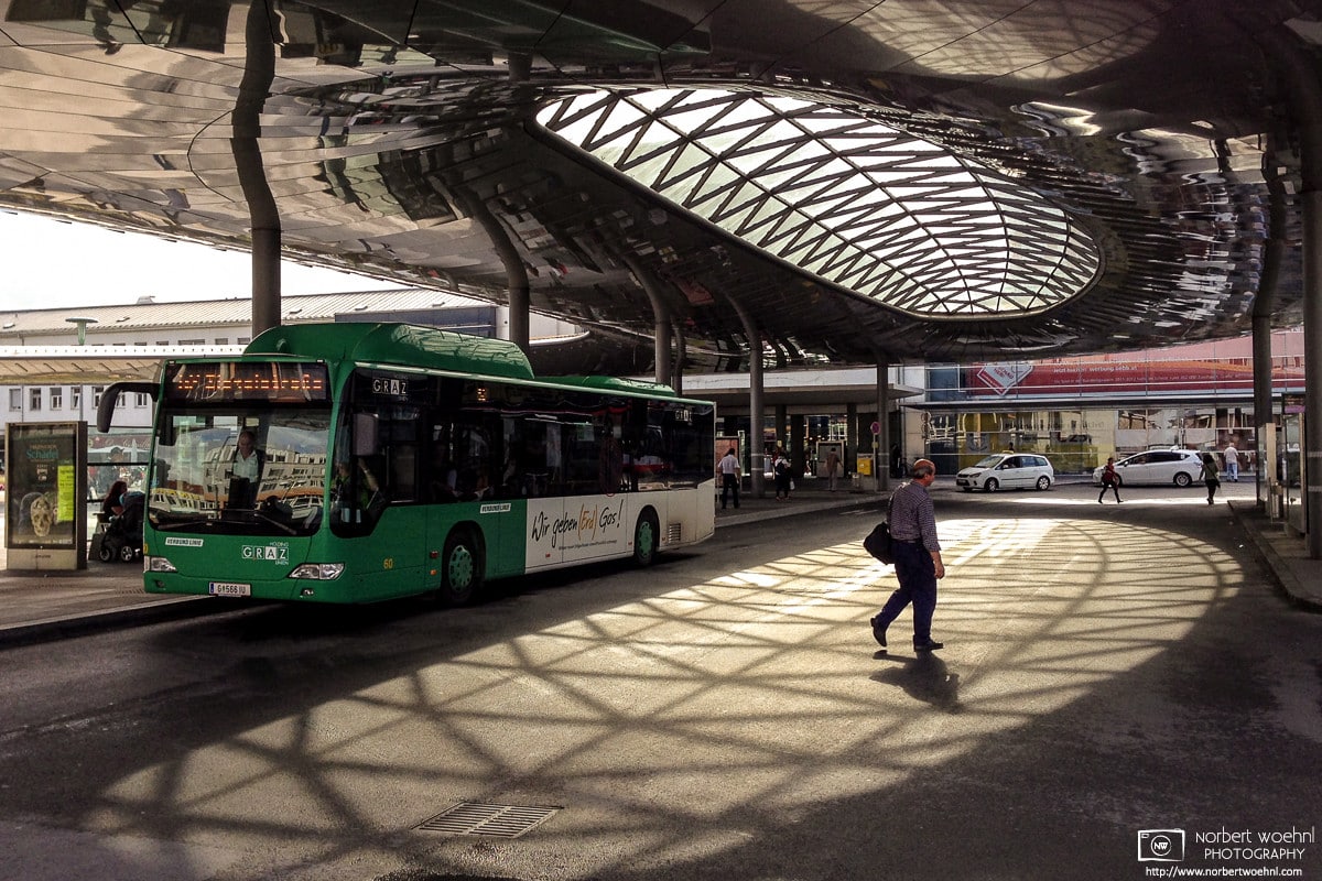 Main Station Hauptbahnhof Bus Terminal, Graz, Austria Photo