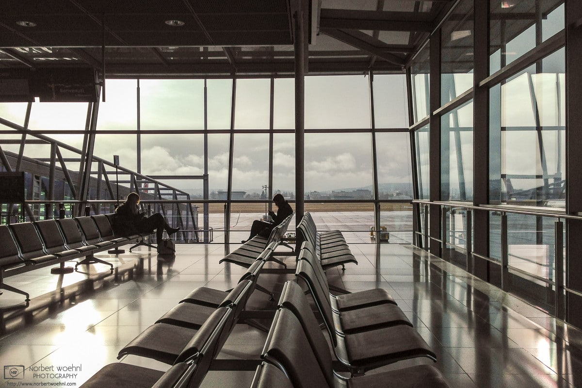 A quiet graphical impression from the gate area in Terminal 3 of Stuttgart Airport, Germany.