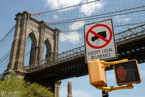 "No Trucks on Brooklyn Bridge", Brooklyn, New York, USA