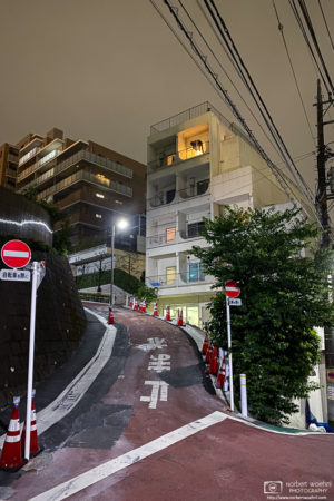 An interesting residential corner captured during a quiet mid-July evening walk in Itabashi-ku, Tokyo, Japan.