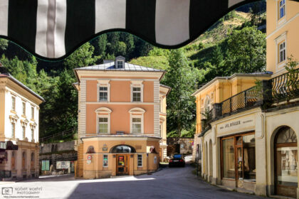 Belle Époque architecture in the historic center of Bad Gastein, in the Austrian state of Salzburg.