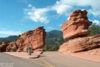 At Garden of the Gods outside Colorado Springs, CO, this is a view of the iconic 700-ton Balanced Rock.